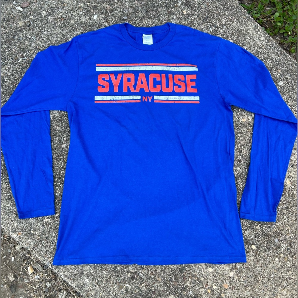 Vintage Syracuse Orange Shirt Long Sleeve Blue Orange🧡
